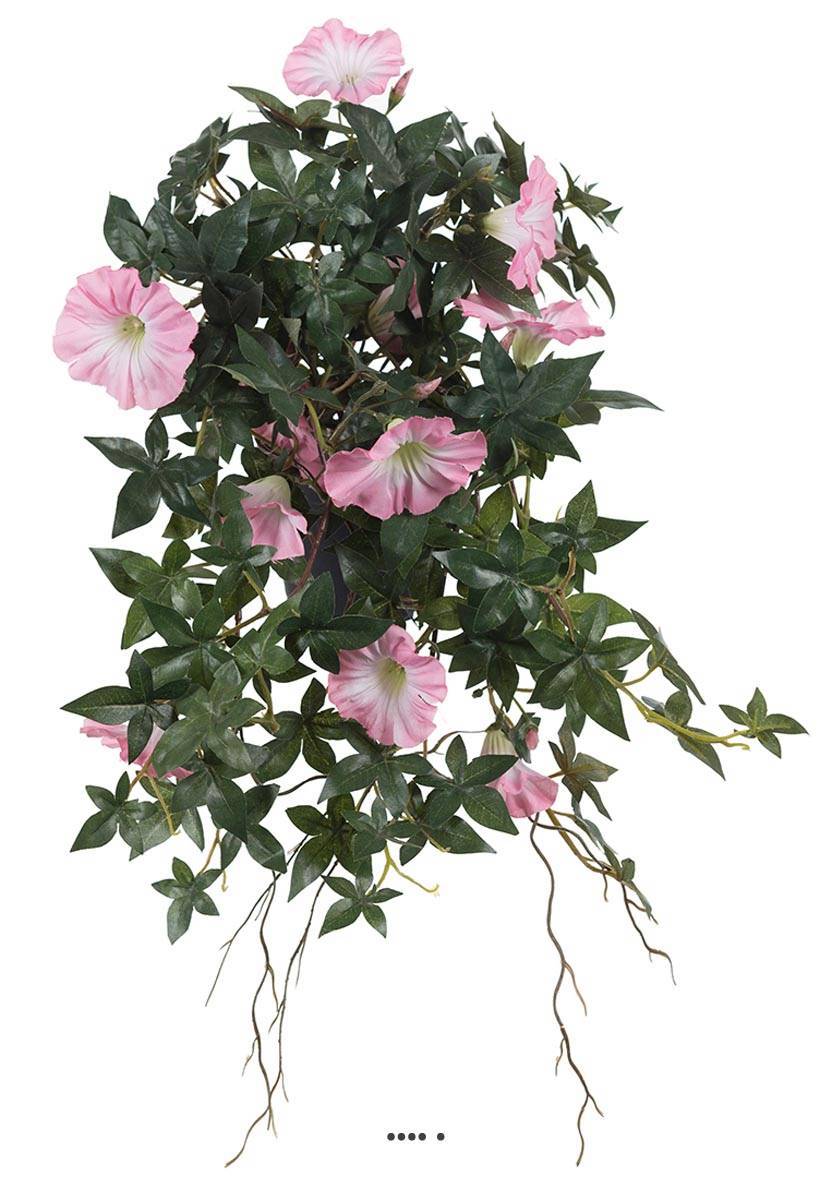 Artificielles - Ipomée liseron artificiel retombant en pot H40 cm superbes fleurs Rose - couleur: Rose - Imagen 2