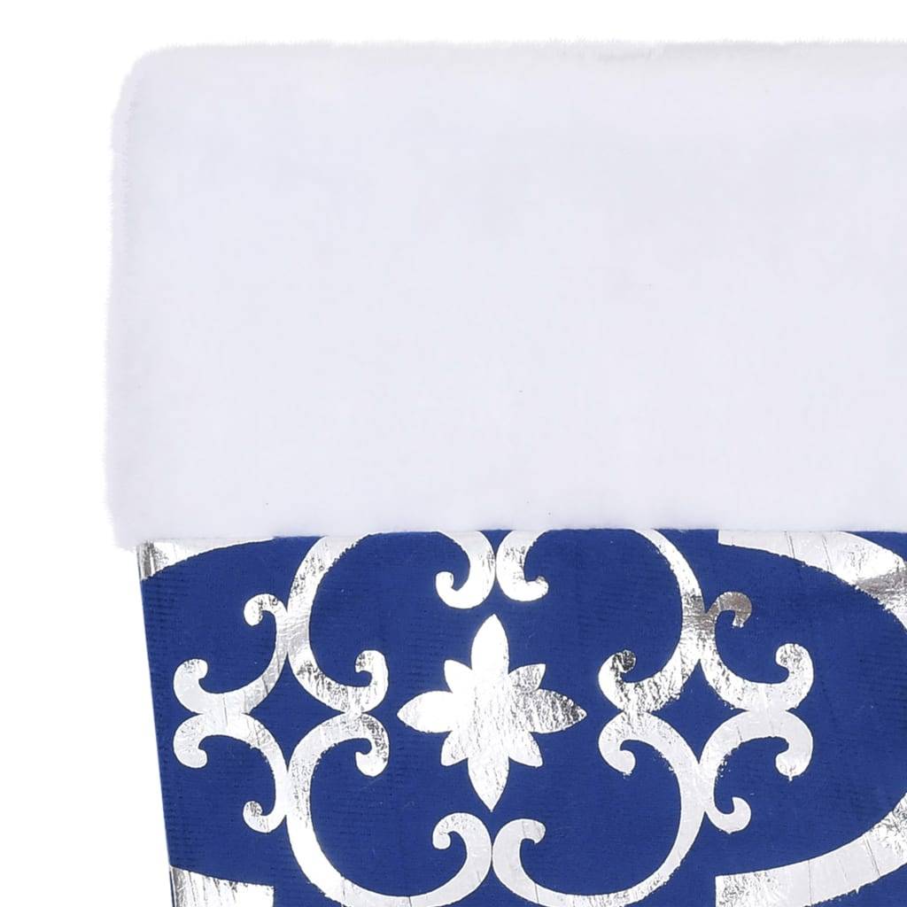 Jupe de sapin de Noël - Robe de sapin - Tapis de sapin de luxe avec chaussette Bleu 122 cm Tissu - Image 7