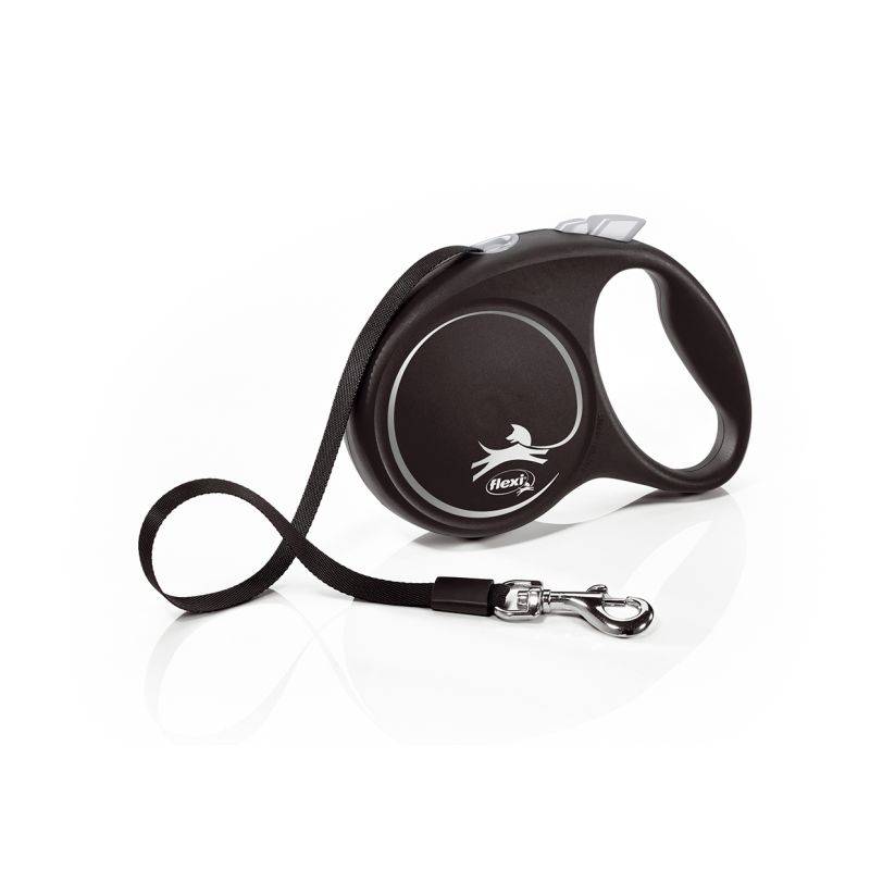 Flexi - Laisse Black Design M Tape 5m black/ silver  FU22T5-251-S-SI Flexi - Image 1