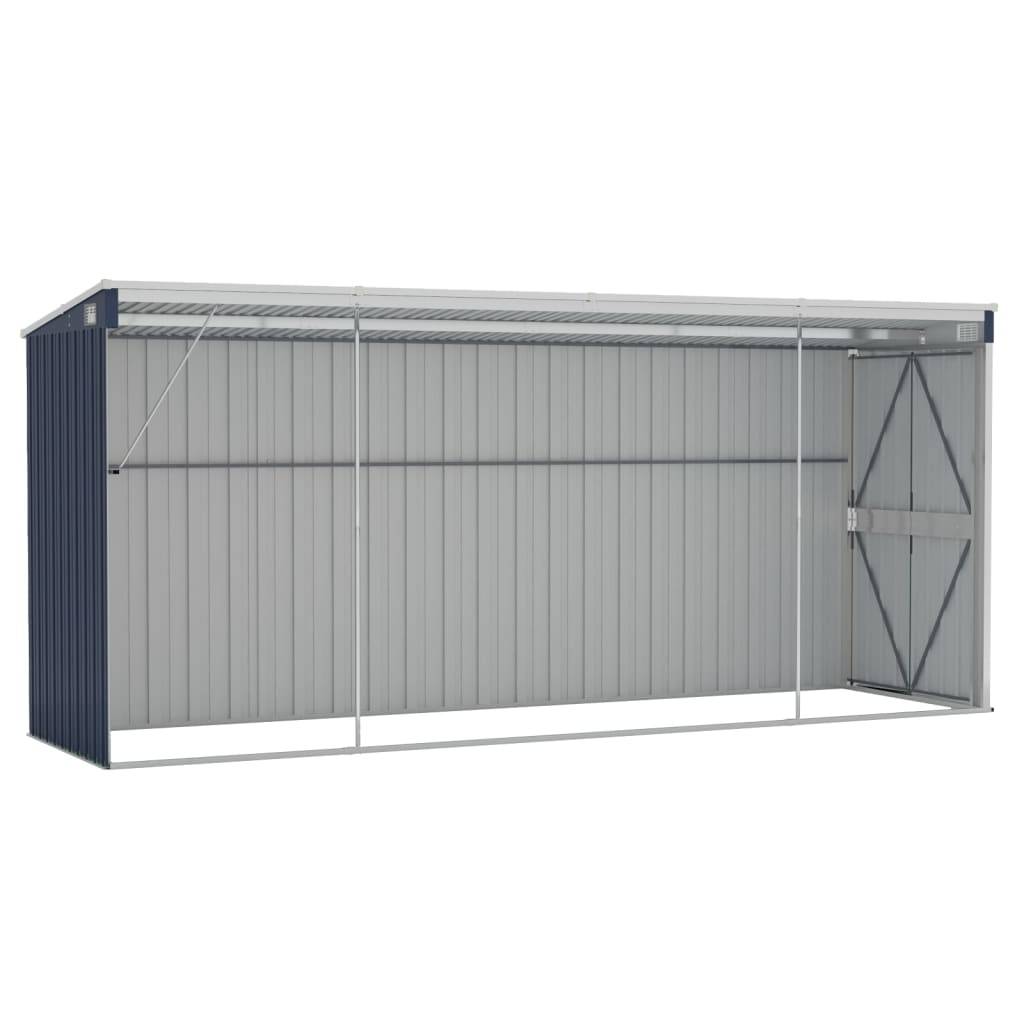 Maison Chic - Abri de jardin 4.51m² mural Cabane de jardin - Anthracite 118x382x178 cm Acier - Meuble Pro MAISON CHIC - Imagen 6