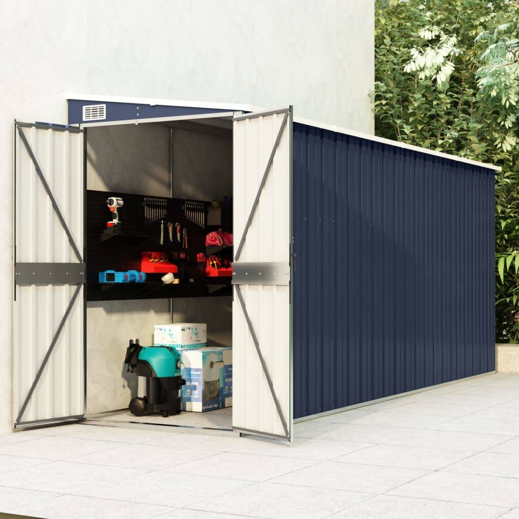 Maison Chic - Abri de jardin 4.51m² mural Cabane de jardin - Anthracite 118x382x178 cm Acier - Meuble Pro MAISON CHIC - Imagen 2