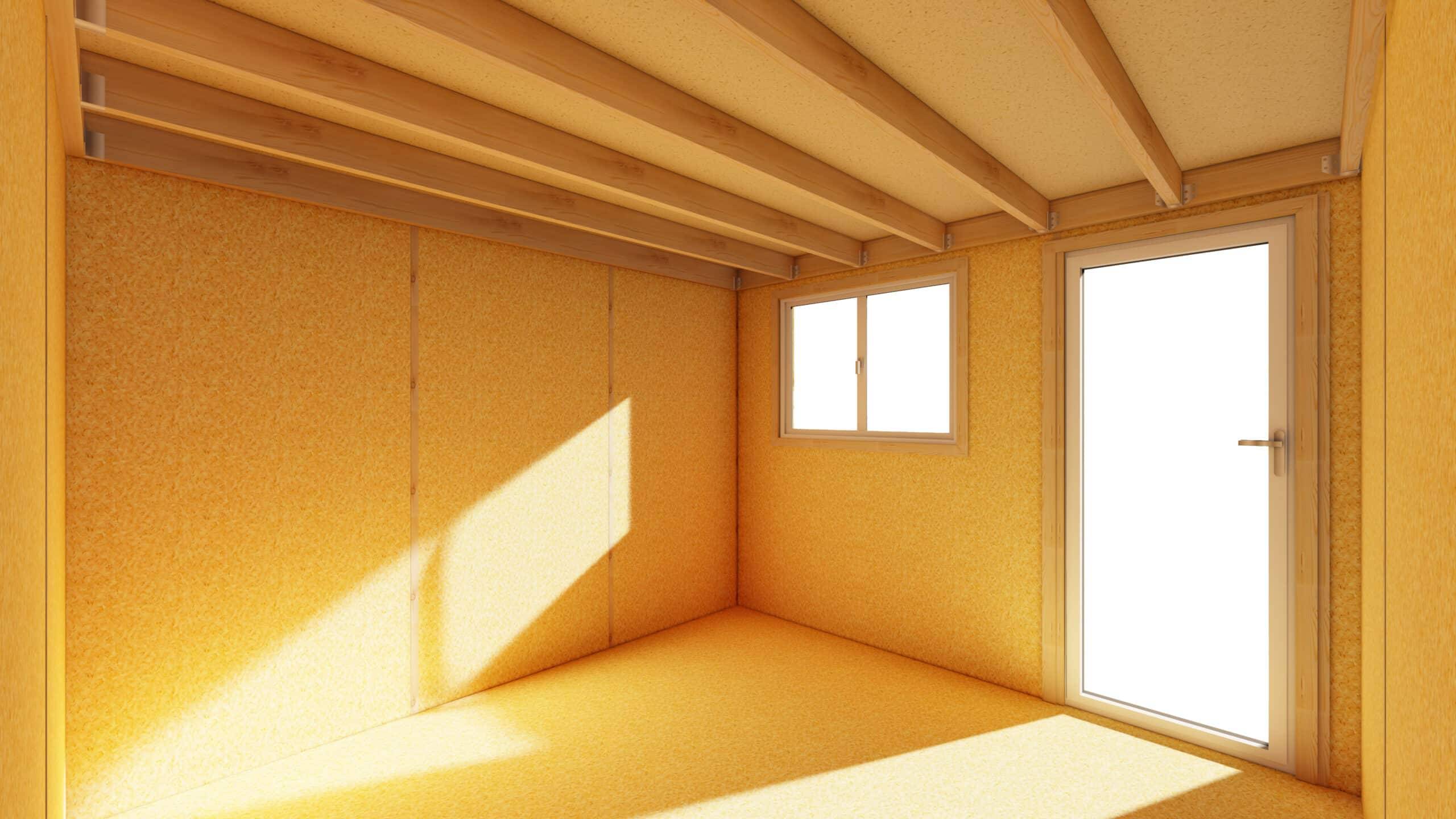 Sans Marque - STUDIO DE JARDIN / 11,8 m2 - 3,35 x 3,52m / Plancher isolé / Bardage Brun / Intérieur OSB / Livraison Gratuite / Studio Français - Imagen 4