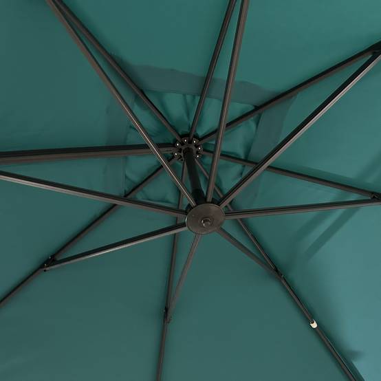 Happy Garden - Parasol déporté MOLOKAI carré 3x3m bleu + housse - HAPPY GARDEN - Imagen 4