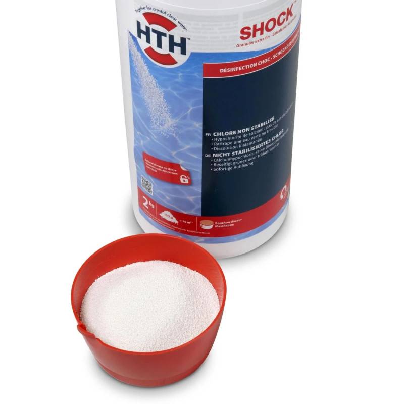 Hth - Hypochlorite de calcium - Chlore choc hth® SHOCK poudre 2 kg - Imagen 2