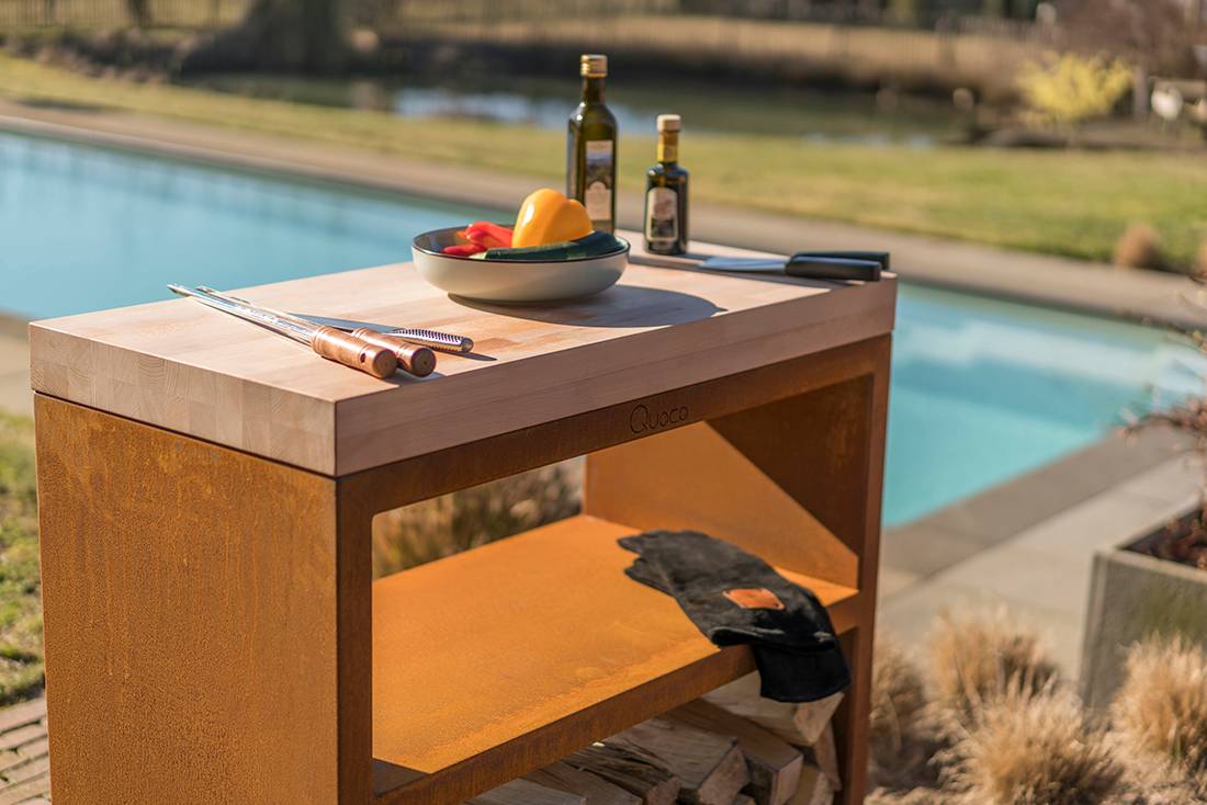 Quoco - Rack Tavolo Large Pro Corten 100x50xh90 - Quoco - Imagen 2