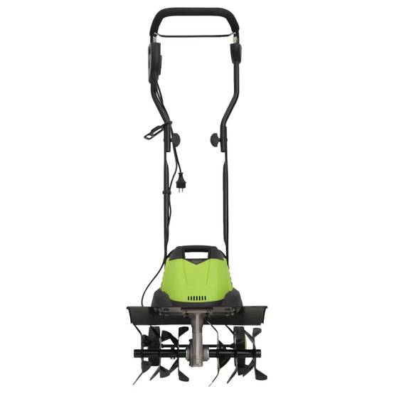 Motoculteur électrique acier vert et noir 45.5 x 45.5 x 93 cm - PANGIVO - Image 2