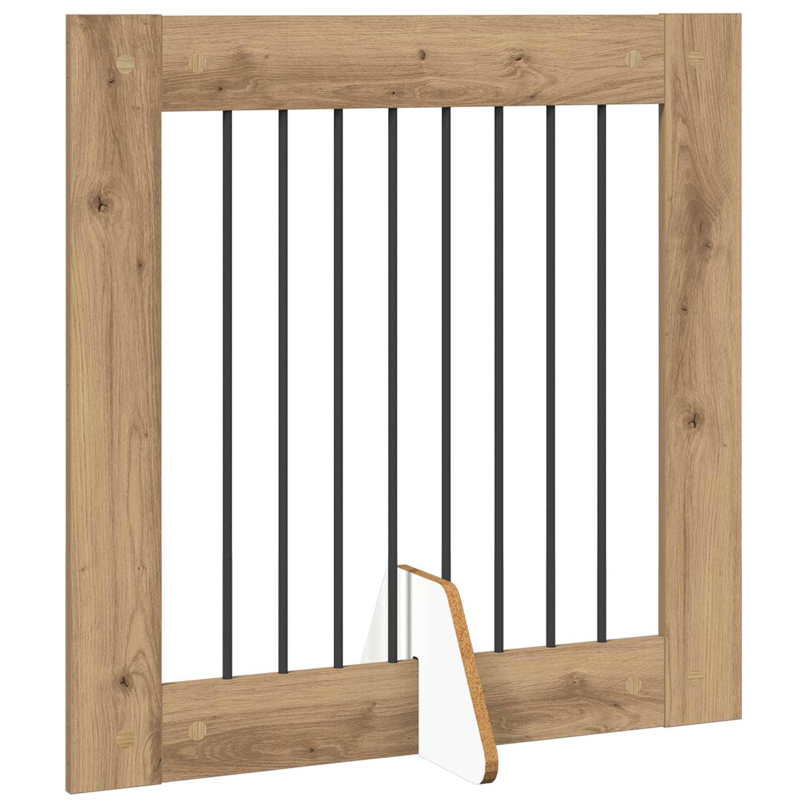 Barrière pour chien bois chêne artisanal 482 x 34 x 80 cm - PANGIVO - Image 5