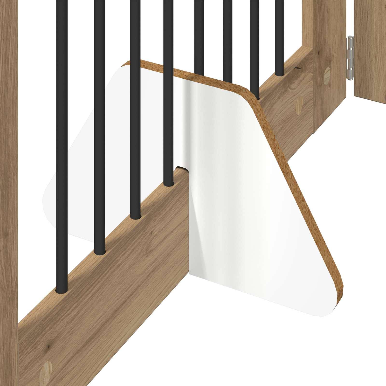 Barrière pour chien bois chêne artisanal 482 x 34 x 80 cm - PANGIVO - Image 7