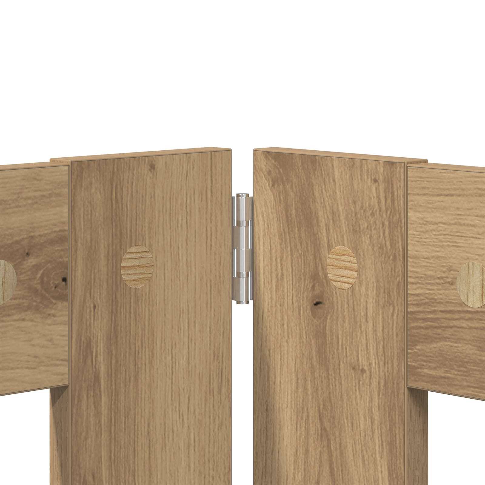 Barrière pour chien bois chêne artisanal 482 x 34 x 80 cm - PANGIVO - Image 6