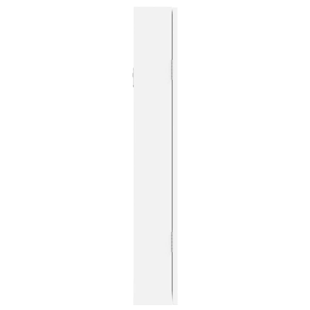 Maison Chic - Miroir Murale avec rangement - Armoire à bijoux avec miroir blanc 37,5x10x67 cm PC159 - Image 6