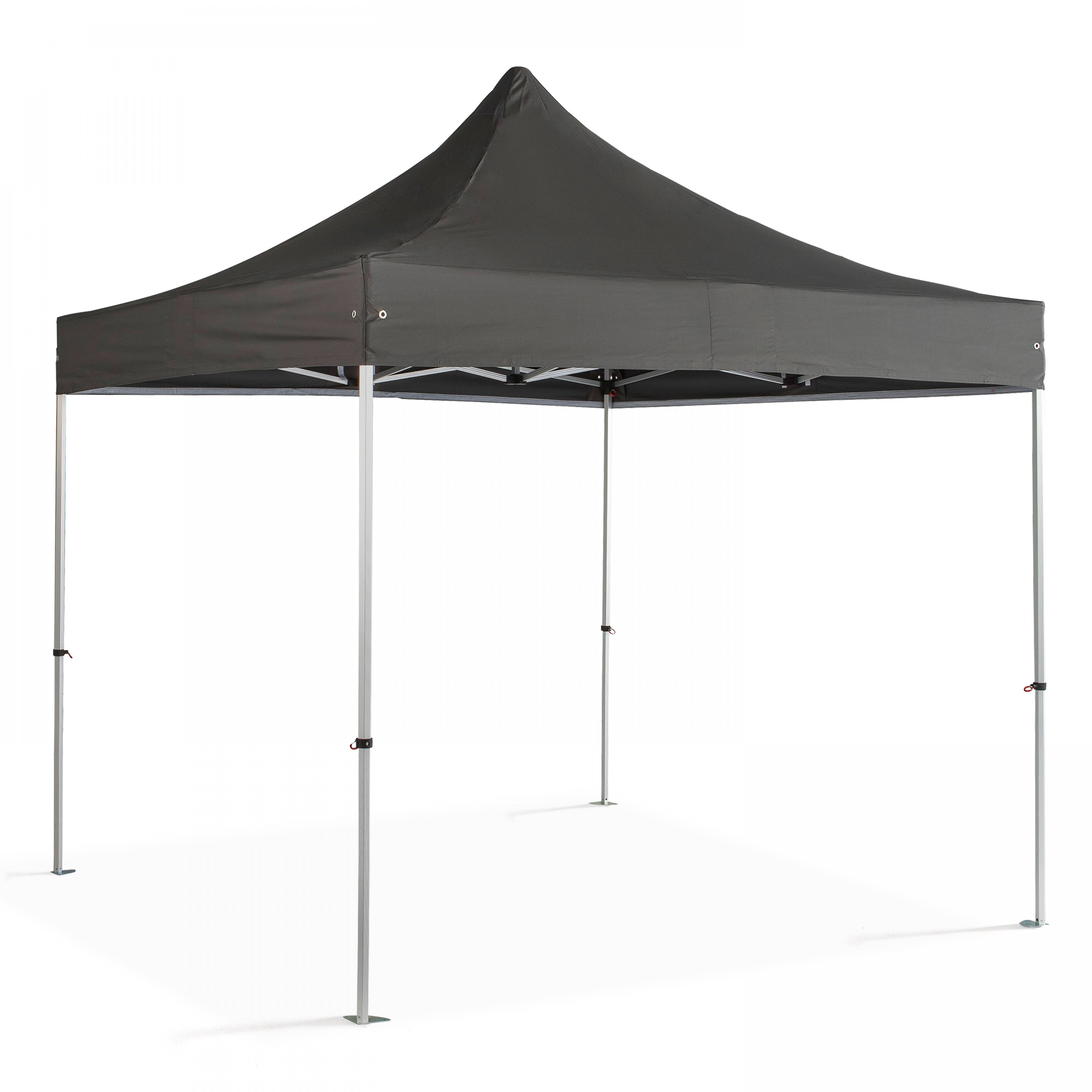 Oviala - Tente pliante en Aluminium 3x3m gris anthracite PRO 40 - Oviala - Imagen 1