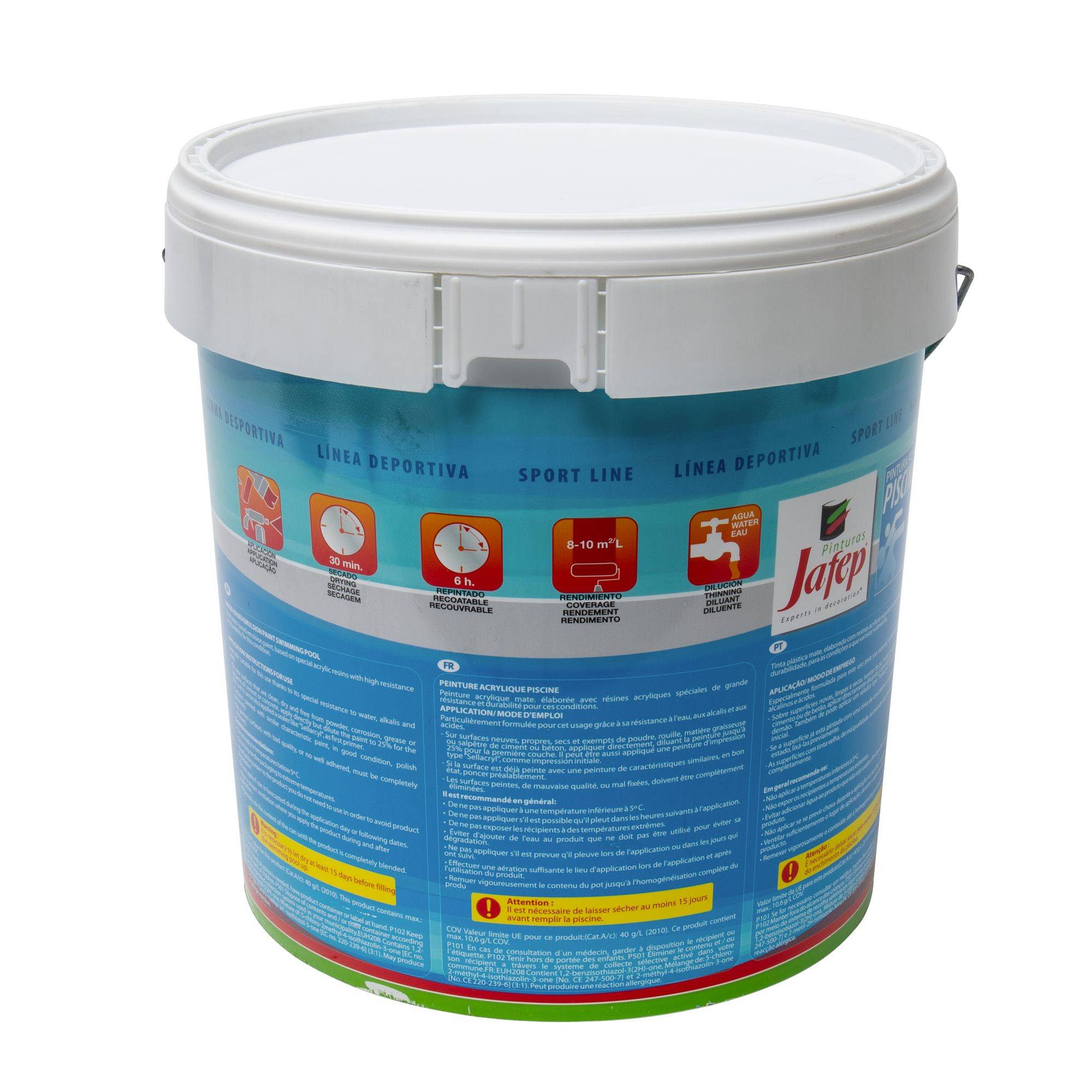 Peinture spéciale pour piscine Bleu mat Jafep  15L - Image 3