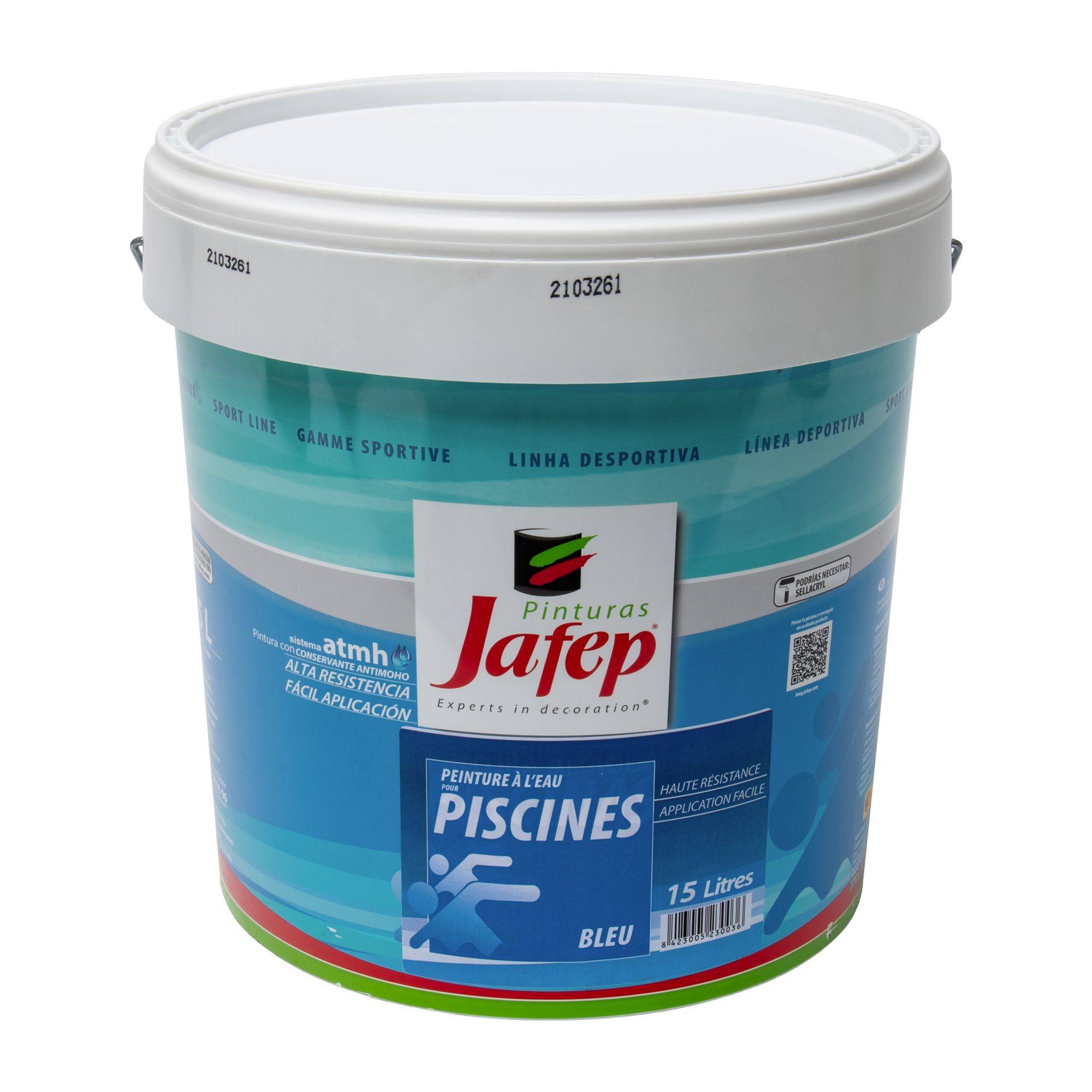Peinture spéciale pour piscine Bleu mat Jafep 15L - Image 1