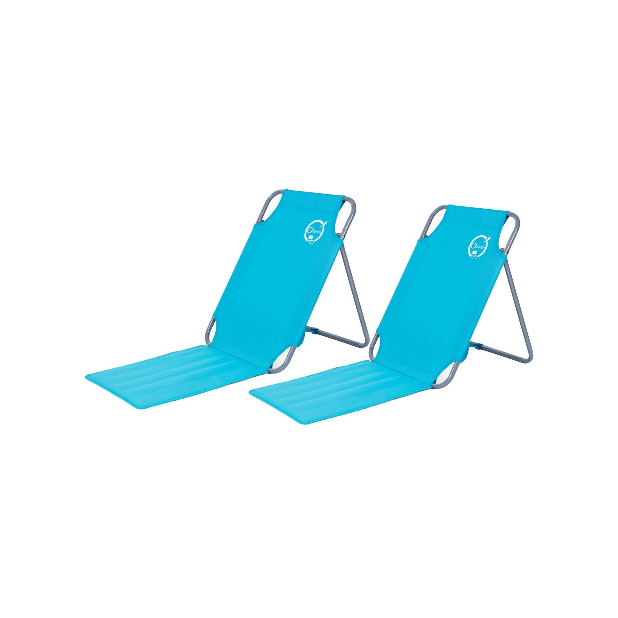 Lot de 2 chaises dossiers de plage pliables - O'Beach - Dimensions : 45 x 163  x 44 cm - Imagen 1