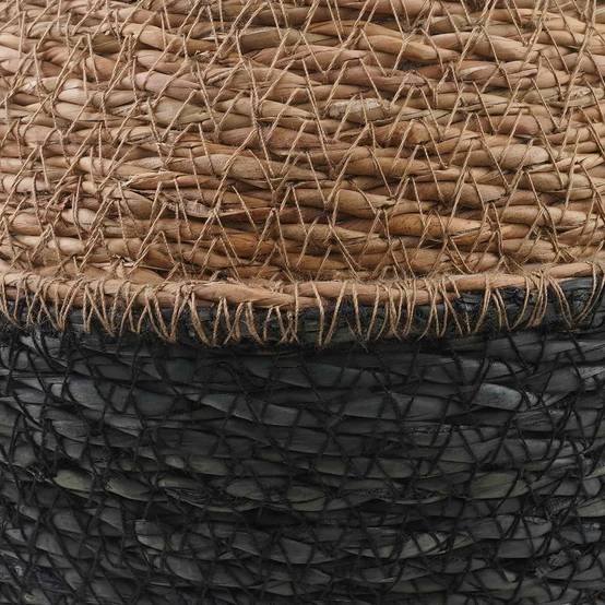 PANGIVO - Lot de 2 pots de fleurs herbe de mer noir 32 x 32 x 32 cm - PANGIVO - Image 4