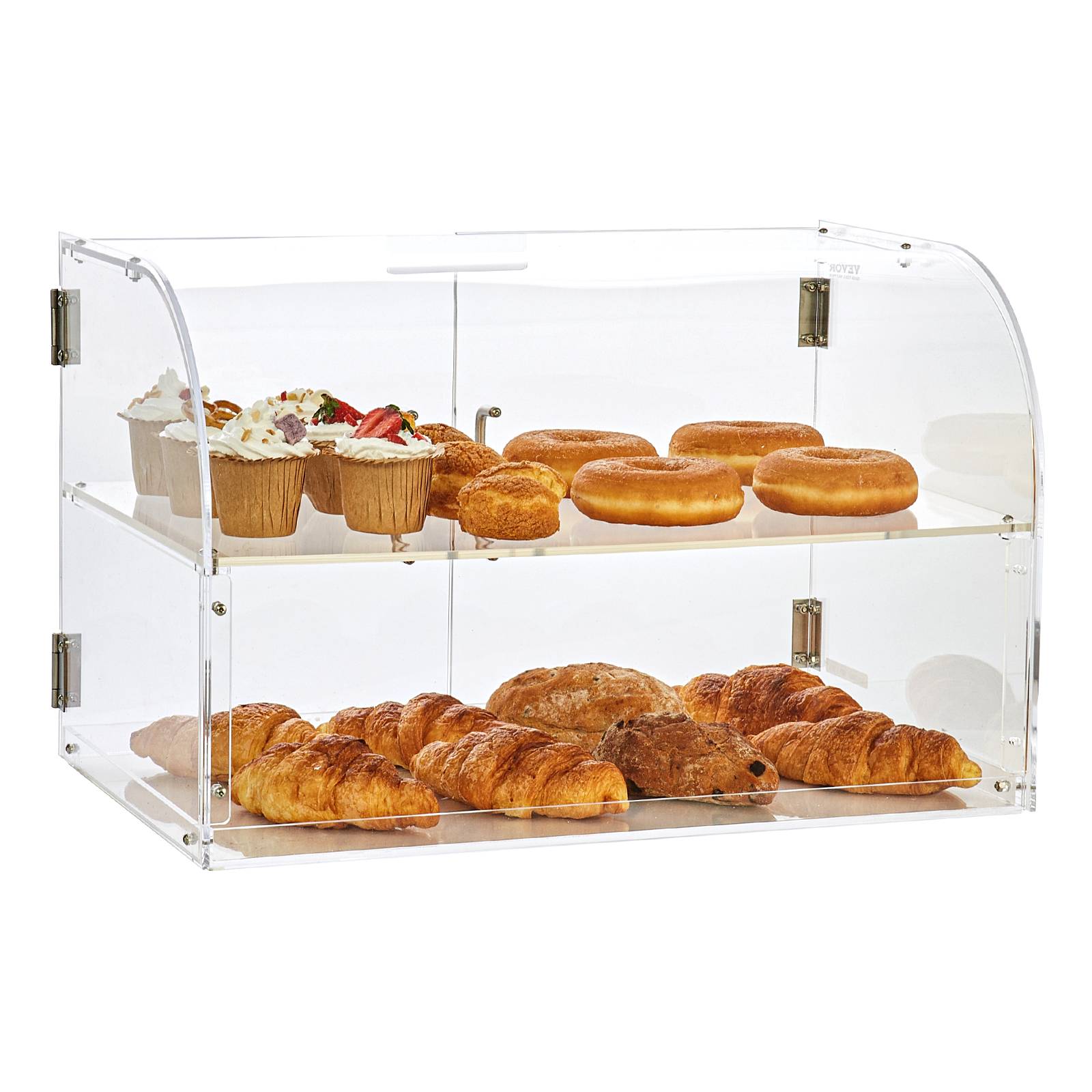 VEVOR Présentoir pâtisserie 2 niveaux acrylique, étagère pour pain, viennoiseries, bonbons. - Image 1