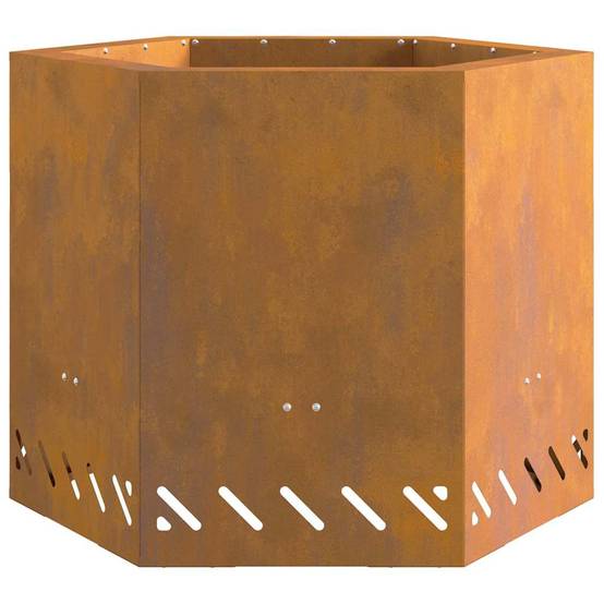 ComfortXL - Braséro hexagonal sans fumée en acier design moderne pour jardin terrasse Marron 58 cm – ComfortXL Outdoor Living - Image 6