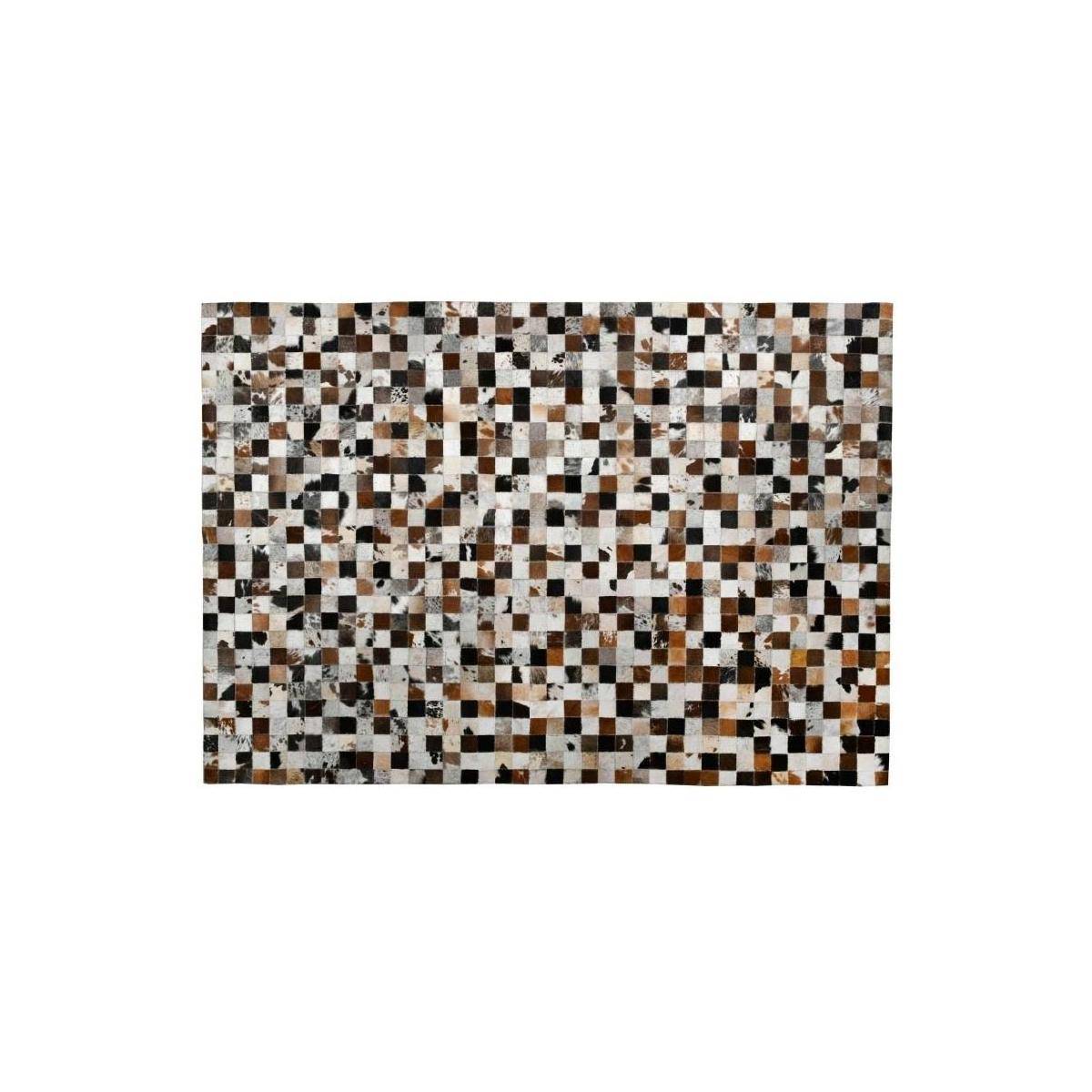 Aubry Gaspard - Tapis en peau de vache véritable Patchwork - Imagen 1