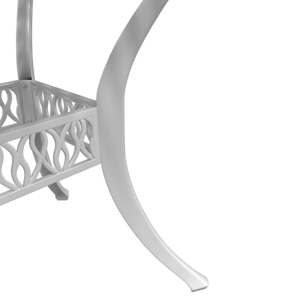 Table de jardin aluminium coulé blanc Ø90 x 75 cm - PANGIVO - Image 10