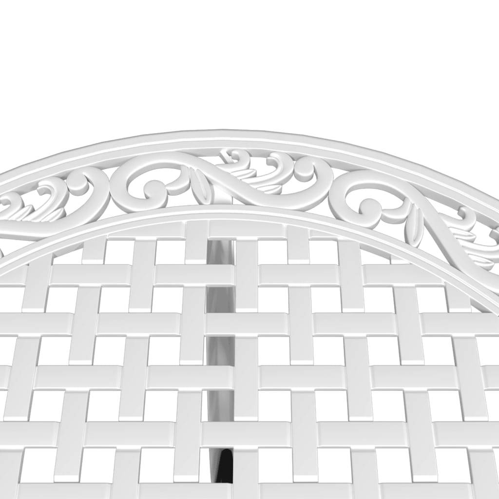 Table de jardin aluminium coulé blanc Ø90 x 75 cm - PANGIVO - Image 9