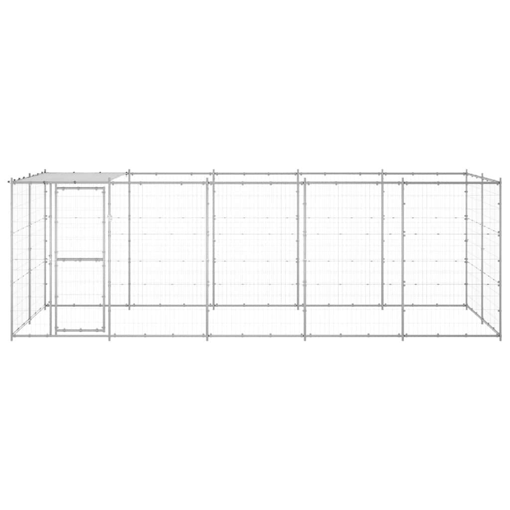 Vidaxl - Chenil extérieur Acier galvanisé avec toit 12,1 m² vidaXL 3082304 - Imagen 5