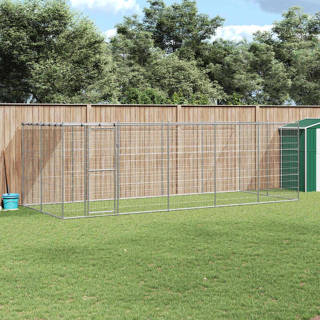 Vidaxl - Chenil extérieur Acier galvanisé avec toit 12,1 m² vidaXL 3082304 - Imagen 1