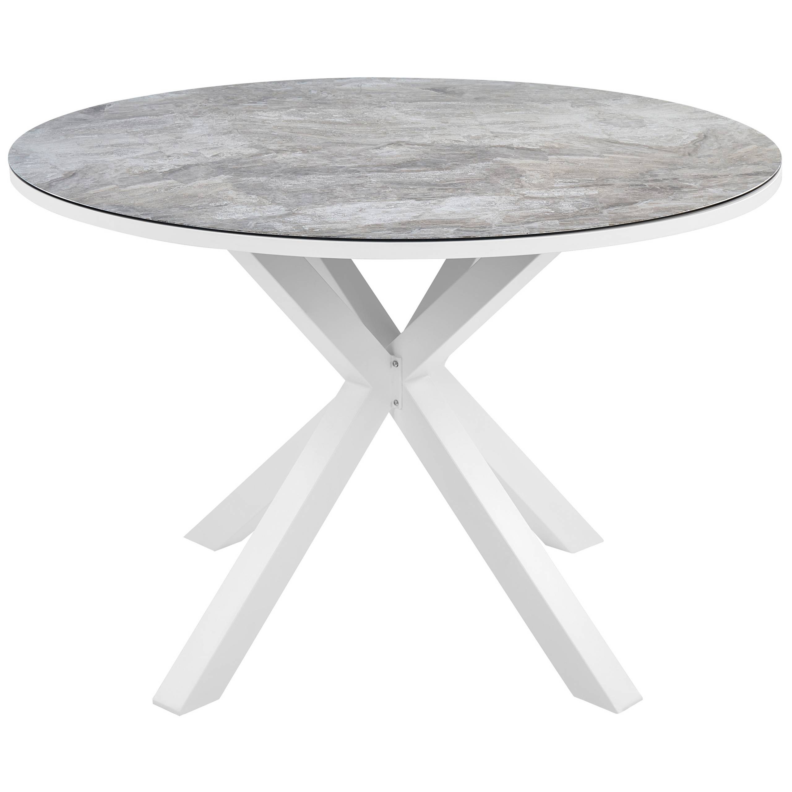 Table ronde, 4 Personnes Verre en céramique Gris foncé MALETTO - Beliani - Image 3