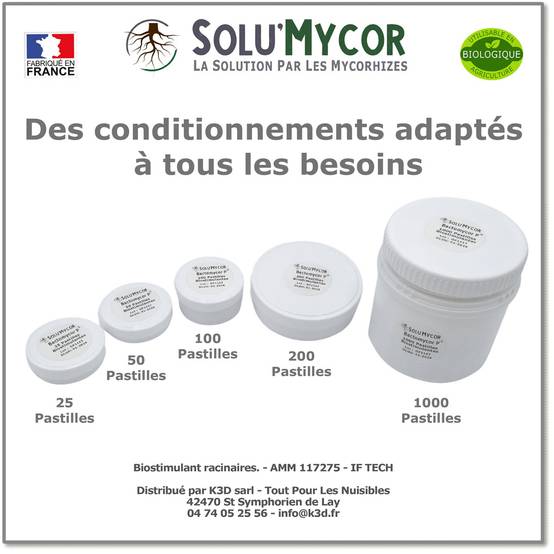 SoluMycor 50 Pastilles Biostimulantes Rosiers Semis Plantation Mycorhizes Favorise le Developpement Racinaire - Image 2