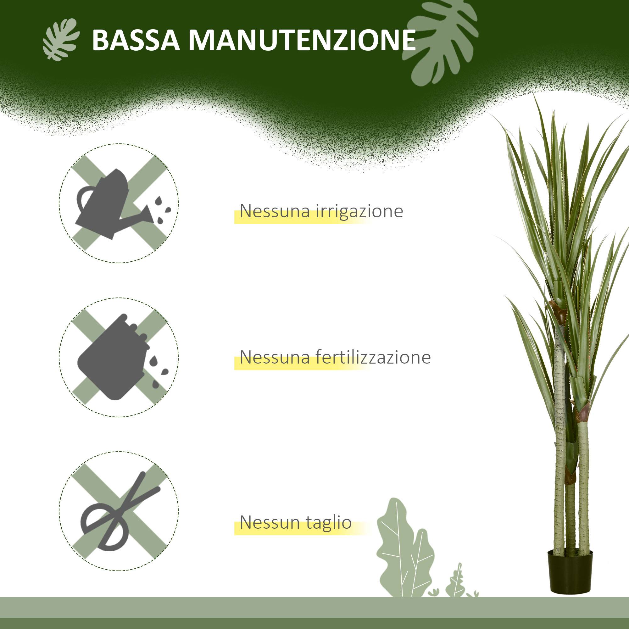 Yucca artificiel 190cm, 39 feuilles, pot PEVA/ciment - Image 8