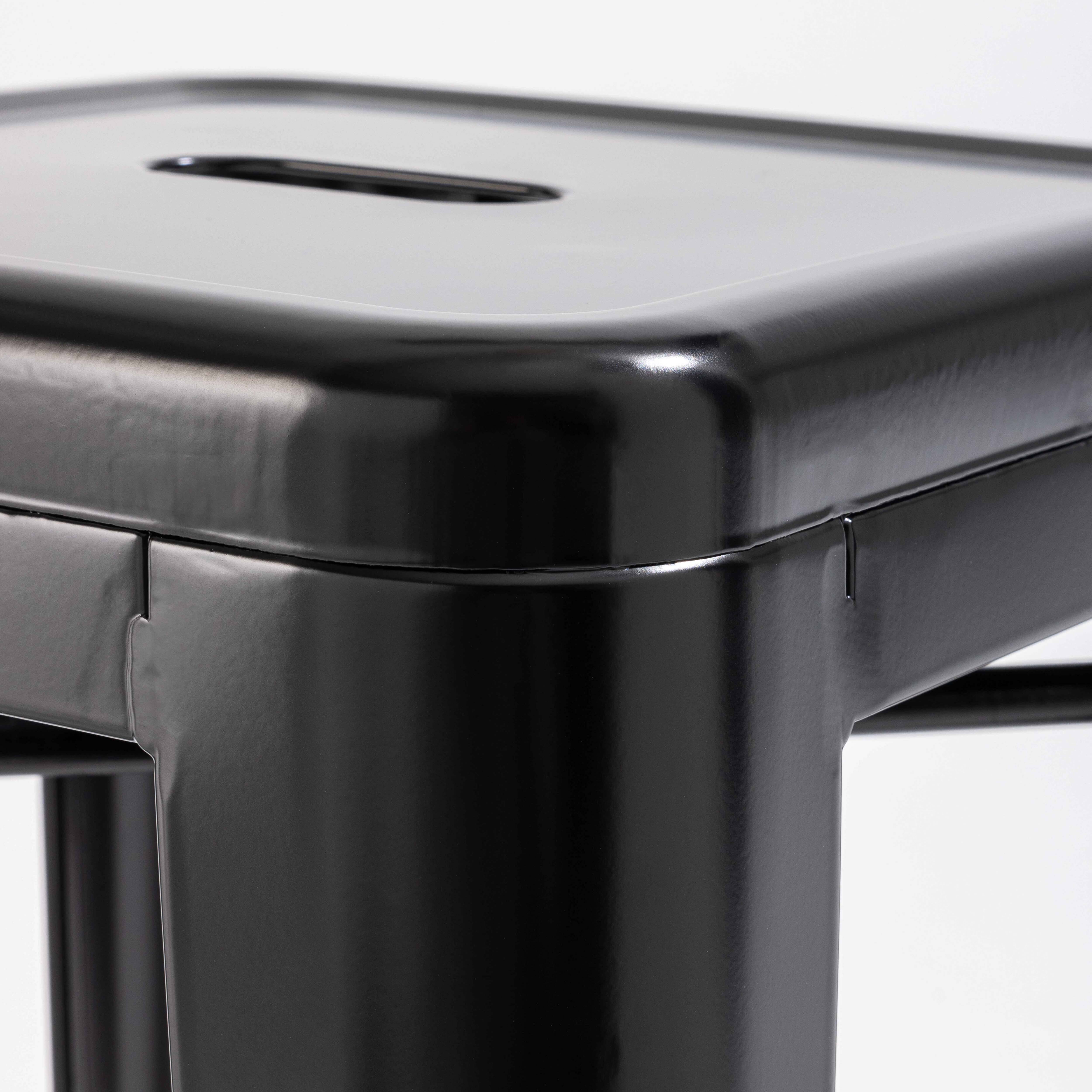 Oviala - Tabouret de bar en métal noir mat Indus - Oviala - Imagen 6