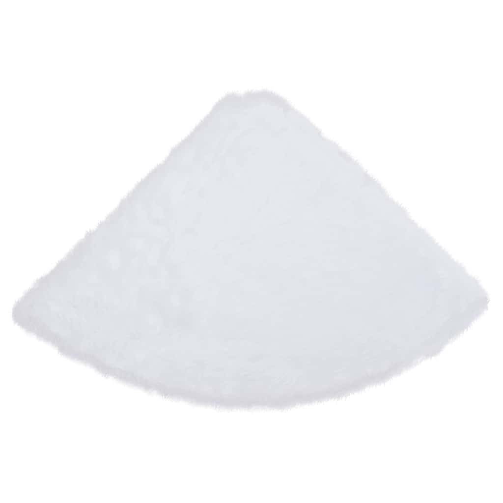 Vidaxl - Jupe de sapin de Noël-Collier de sapin de Noël-Cache pied de sapin blanche 150 cm en fausse fourrure - Image 4