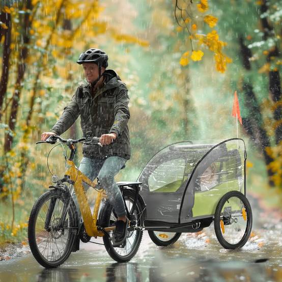 Sans Marque - Bâche pluie remorques vélo enfant fenêtre 76x61x61 cm transparente - Image 4