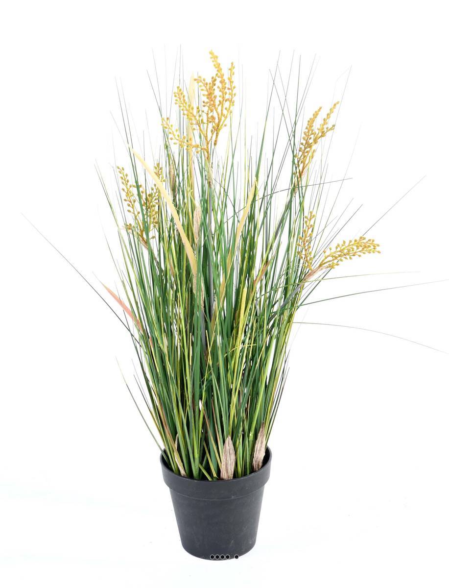Artificielles - Isolepsis artificiel Graminée Papyrus scirpes H 90 cm en pot - Imagen 1