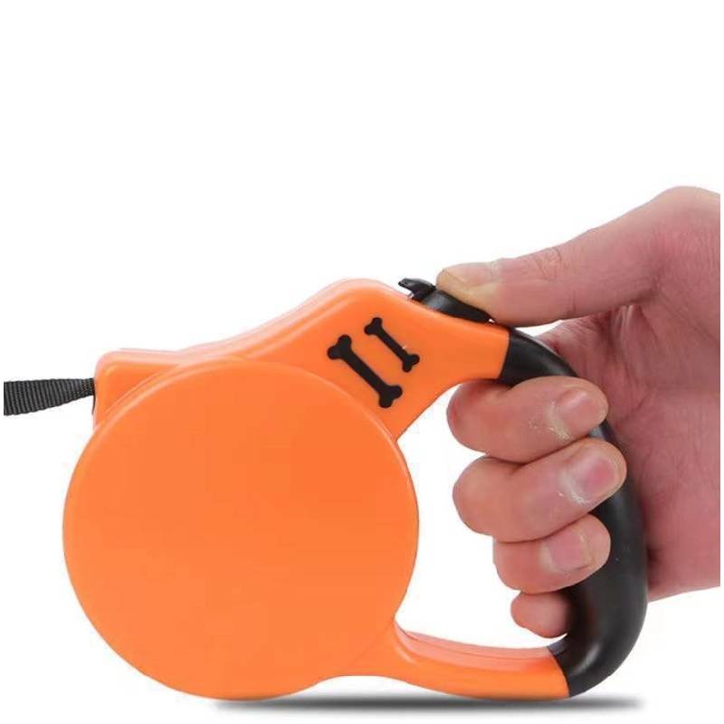 Lytech - Laisse extensible robuste pour chien 5 mètres orange sécurisée - Lytech - Image 2