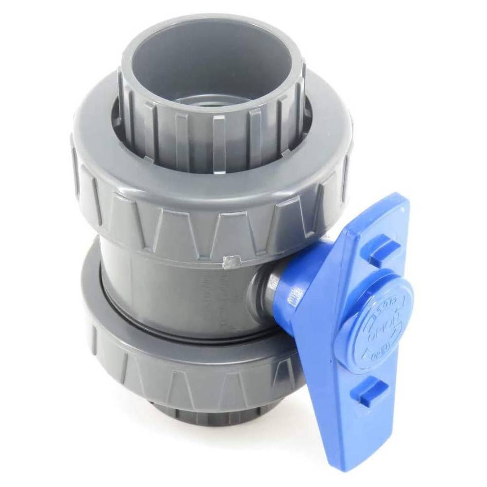 Lot de 2 vannes PVC pour piscine diametre 50 mm - Imagen 3