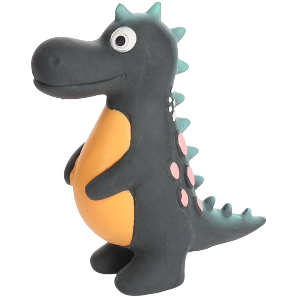 Flamingo - jeux Dinosaure noir Puga en latex Hauteur 12 cm pour chien - Imagen 2