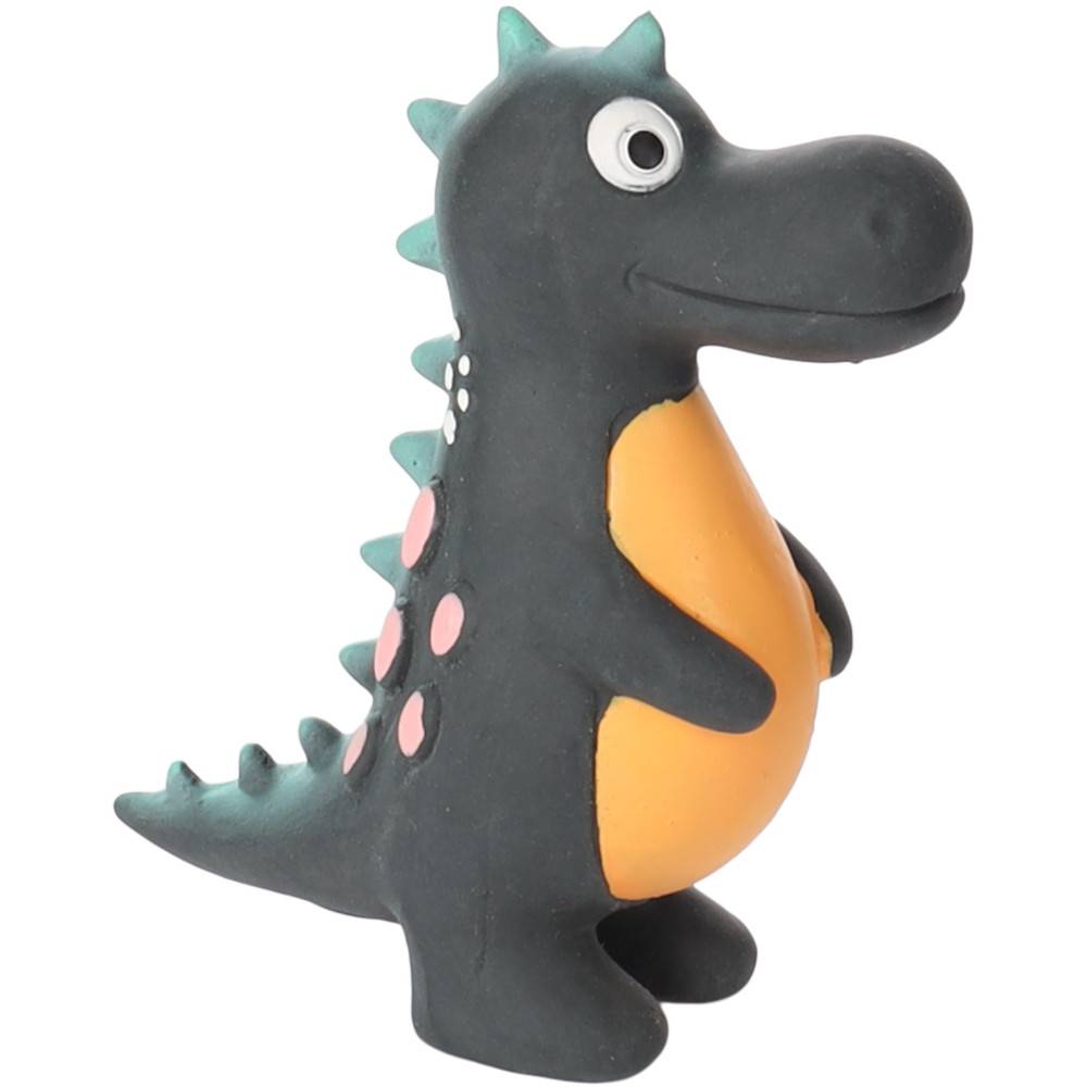Flamingo - jeux Dinosaure noir Puga en latex Hauteur 12 cm pour chien - Imagen 1