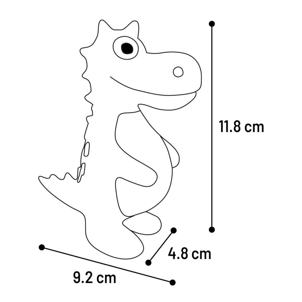 Flamingo - jeux Dinosaure noir Puga en latex Hauteur 12 cm pour chien - Imagen 3