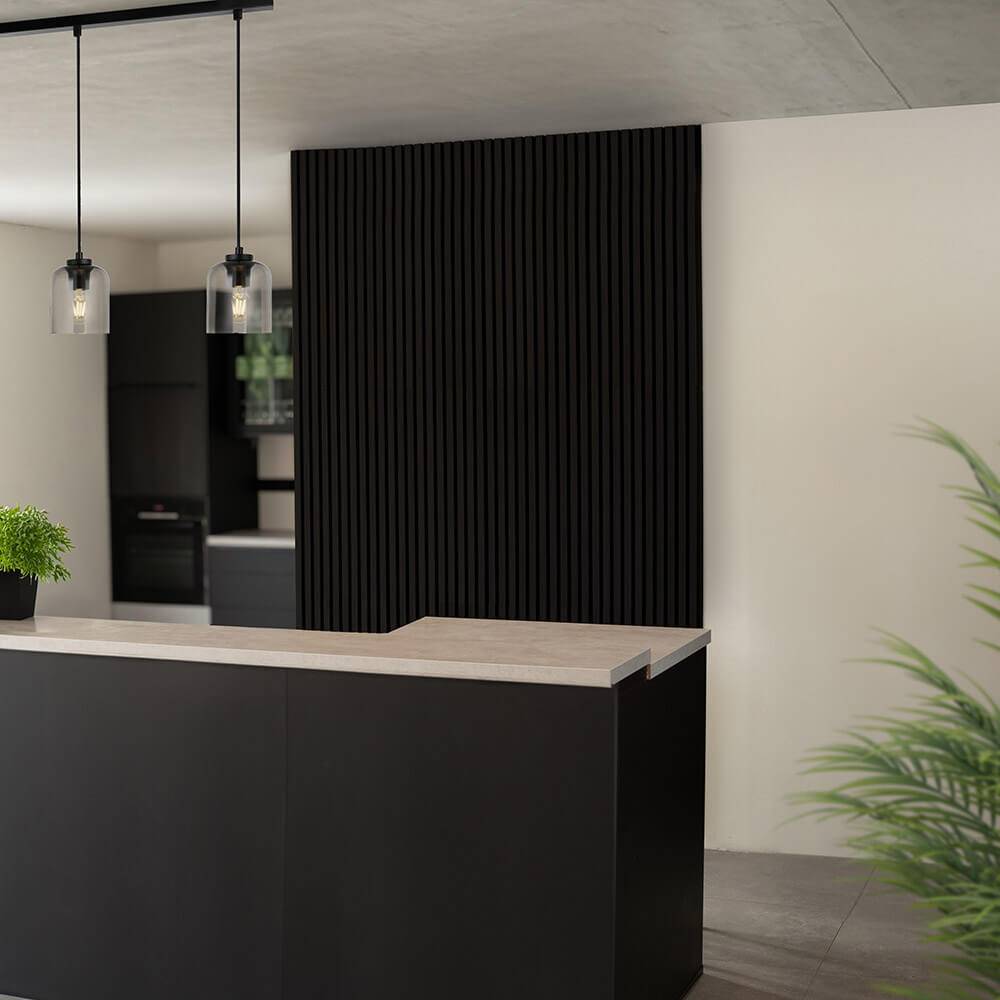 Home Deluxe - HOME DELUXE Panneau acoustique SONIC Deep Black - 80 x 40 cm 12 x Panneau I Panneaux acoustiques en bois Panneau mural Panneau acoustique Panneau MDF - Image 3
