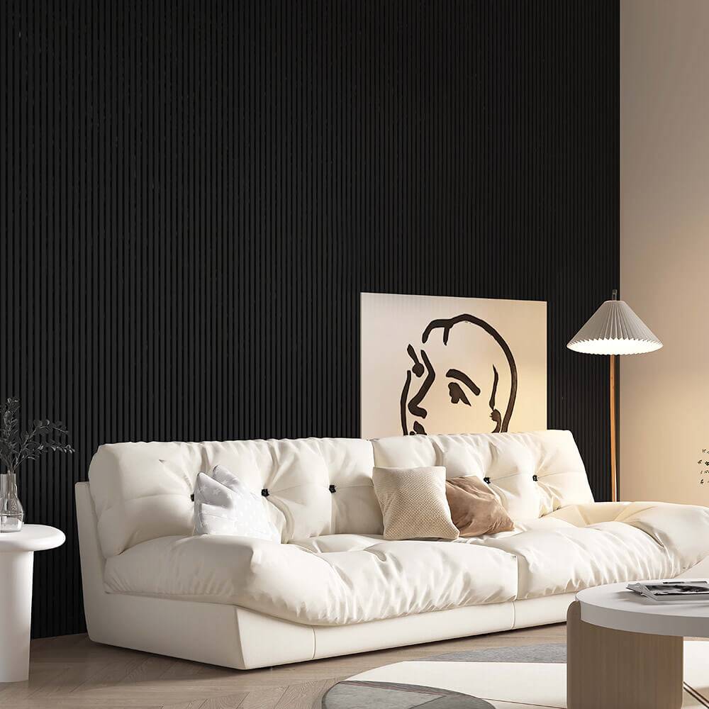 Home Deluxe - HOME DELUXE Panneau acoustique SONIC Deep Black - 80 x 40 cm 12 x Panneau I Panneaux acoustiques en bois Panneau mural Panneau acoustique Panneau MDF - Image 1