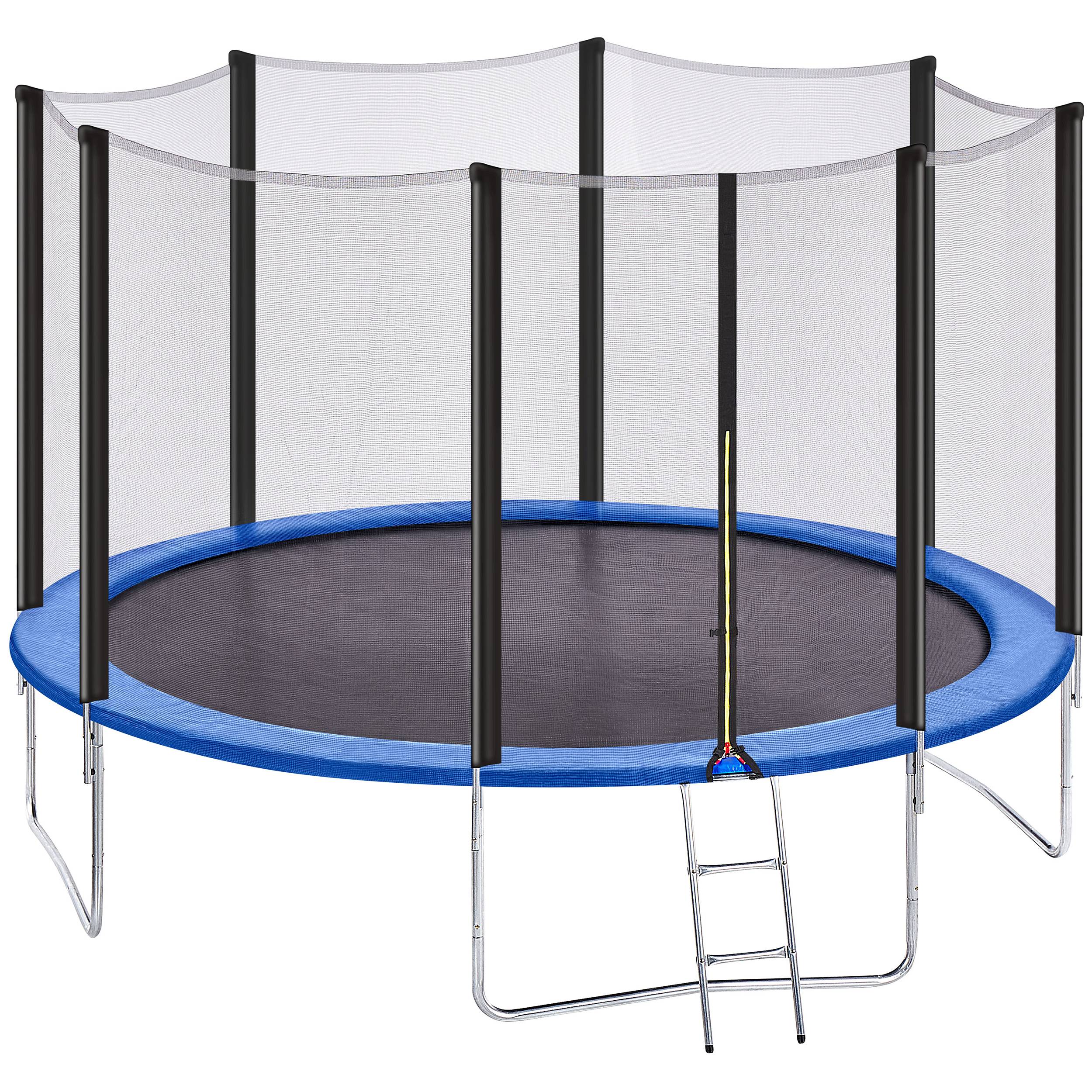 Beliani - Trampoline avec Filet de Sécurité 366 cm en Polypropylène et Métal Bleu Pour vos Enfants Jardin Beliani - Imagen 1
