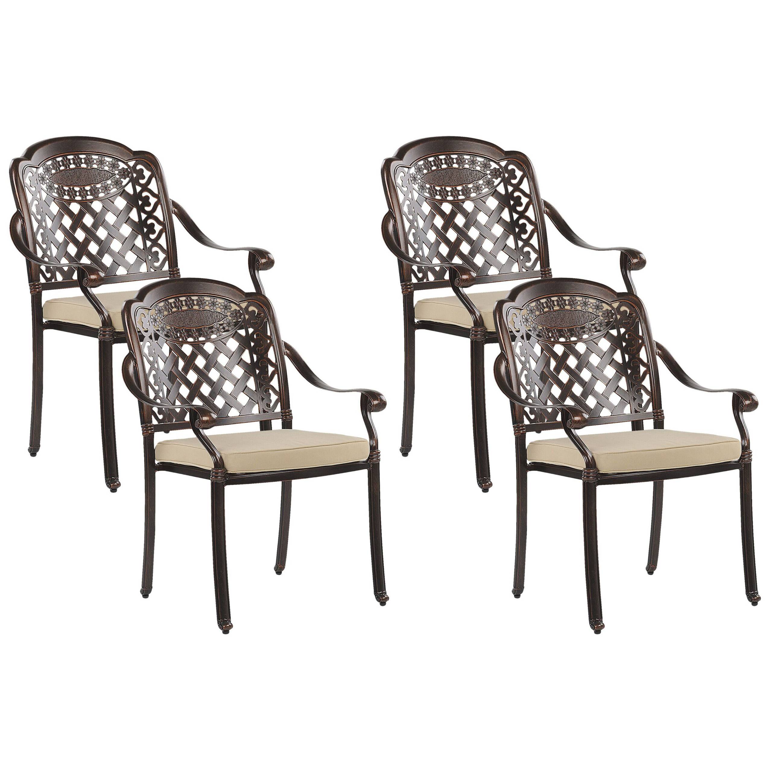 Chaise de jardin Aluminium Marron foncé MANFRIA - Beliani - Image 1