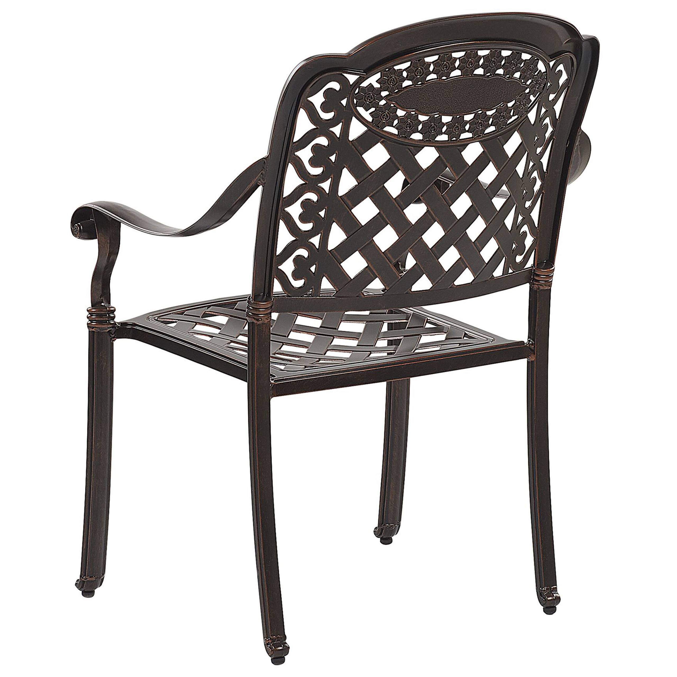 Chaise de jardin Aluminium Marron foncé MANFRIA - Beliani - Image 6