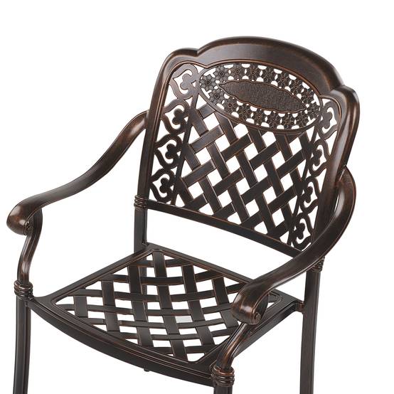Chaise de jardin Aluminium Marron foncé MANFRIA - Beliani - Image 7