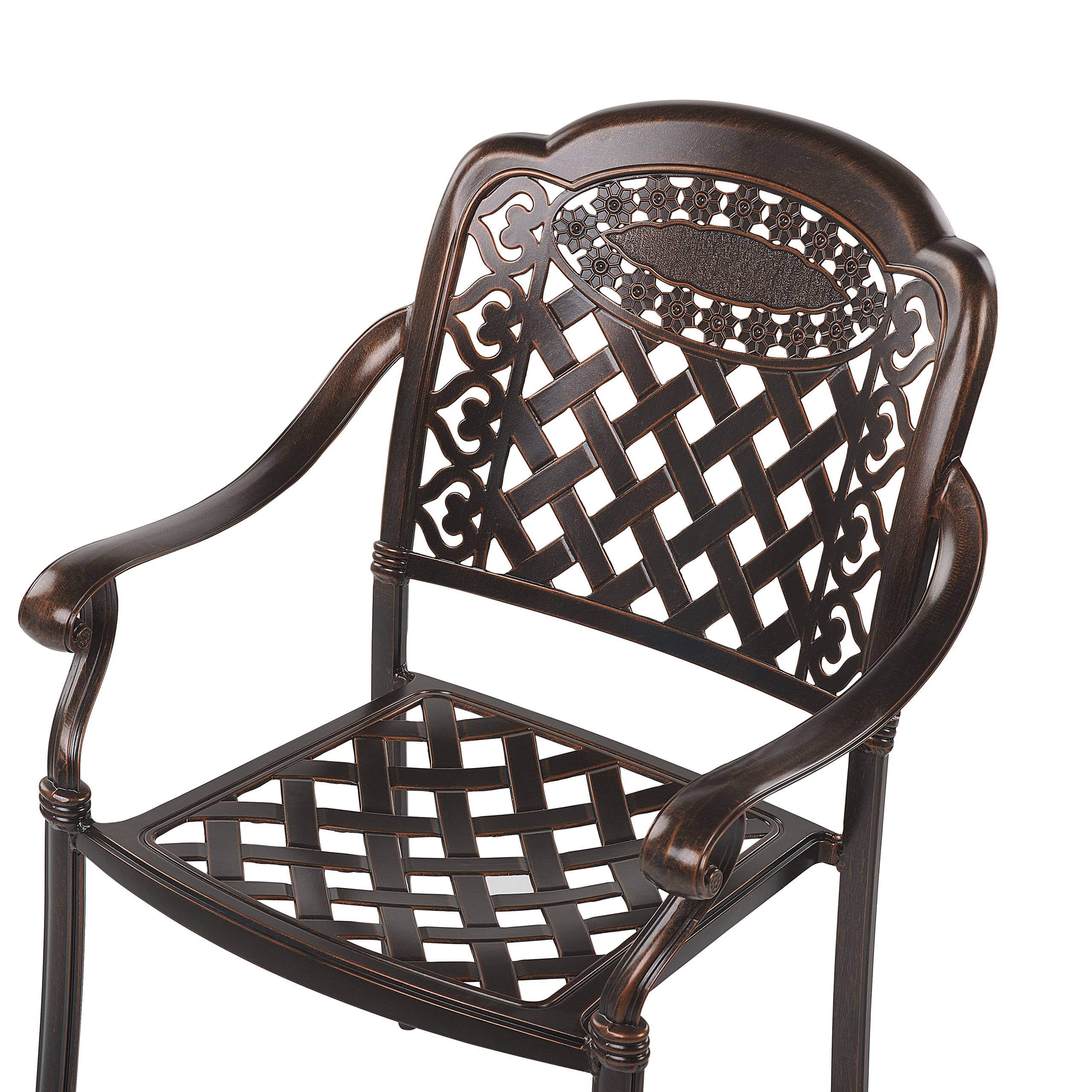 Chaise de jardin Aluminium Marron foncé MANFRIA - Beliani - Image 7