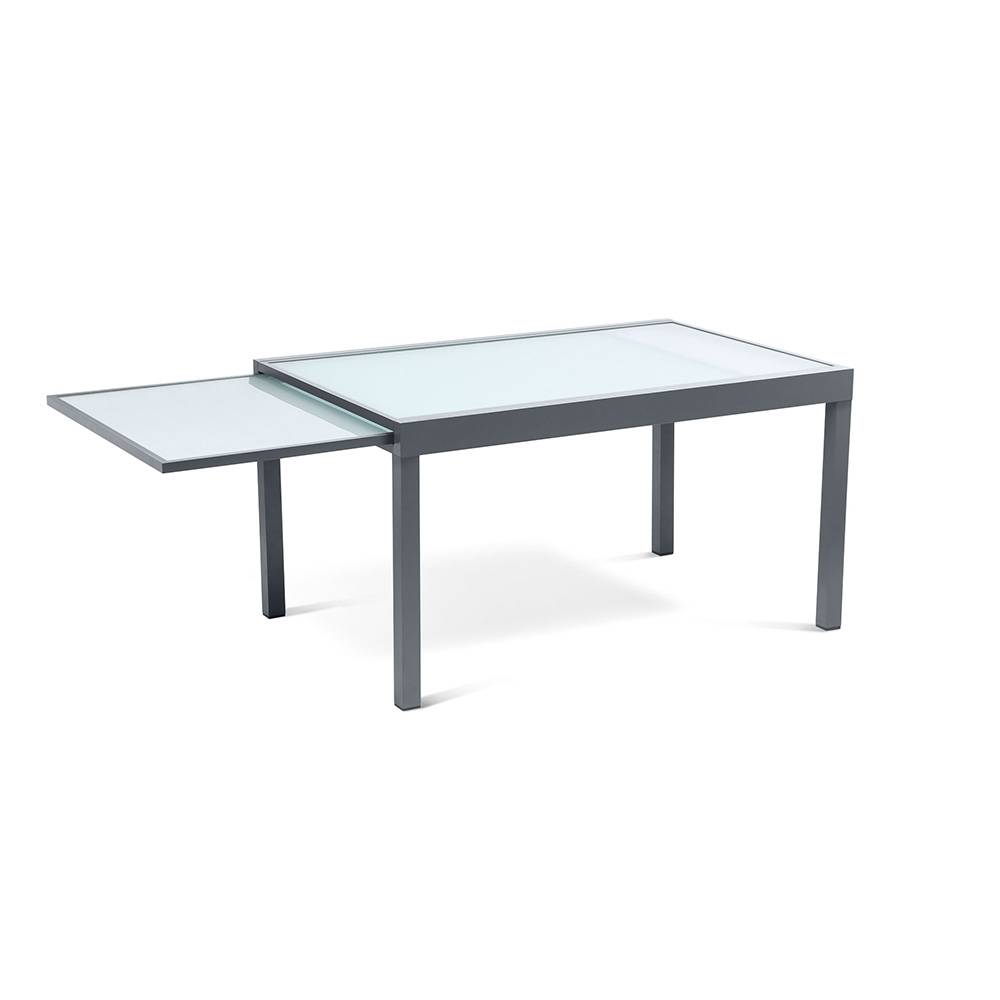 Terre Jardin - Table de jardin extensible en verre avec 4 chaises - Imagen 3