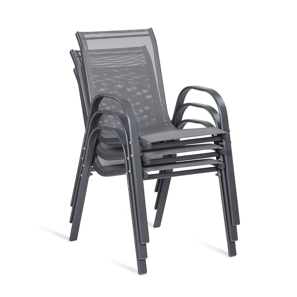Terre Jardin - Table de jardin extensible en verre avec 4 chaises - Imagen 6