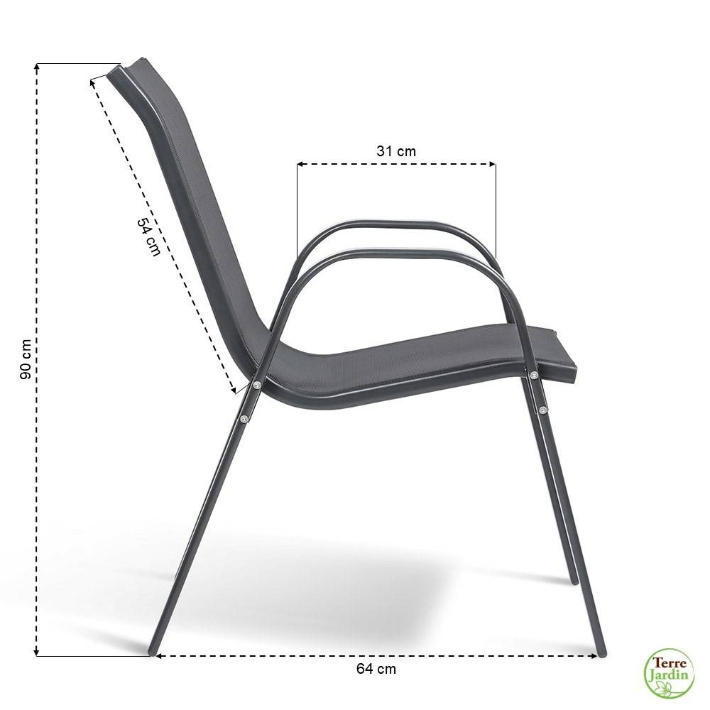 Terre Jardin - Table de jardin extensible en verre avec 4 chaises - Imagen 10