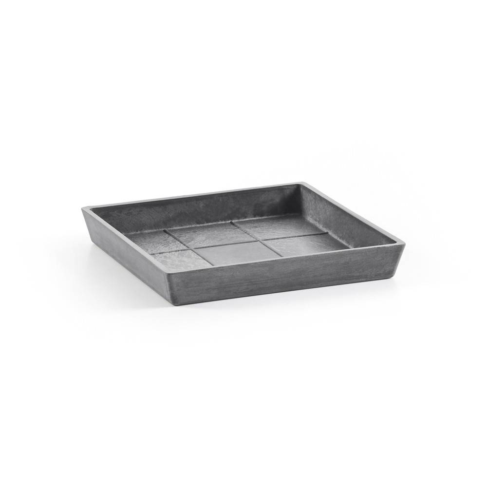 Ecopots - Soucoupe Square 45 Gris - 38,5 x 38,5 x H. 3,4 cm ECOPOTS