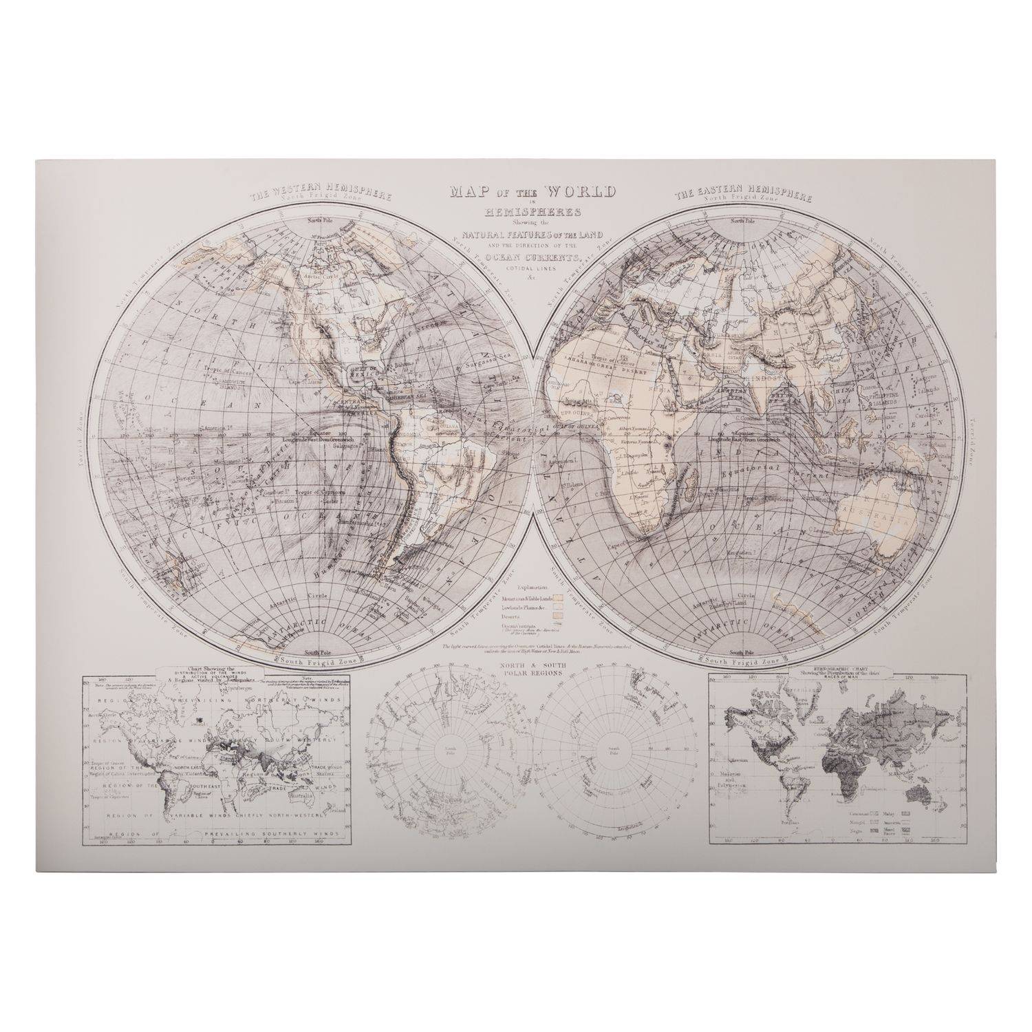 Tableau Toile murale imprimée Monde 58 x 78 cm - Imagen 2